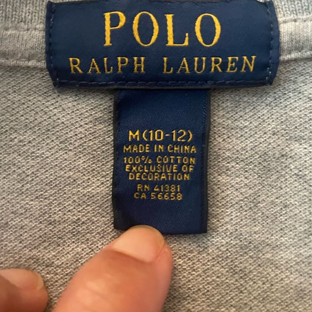⚡️ Ralph Lauren Gray Polo Shirt ~ Size M (10-12) ⚡️ - Picture 3 of 3